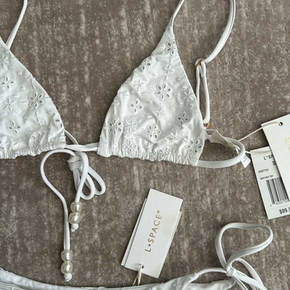 LSpace Eyelet Bikini in White - Picture 5 of 7